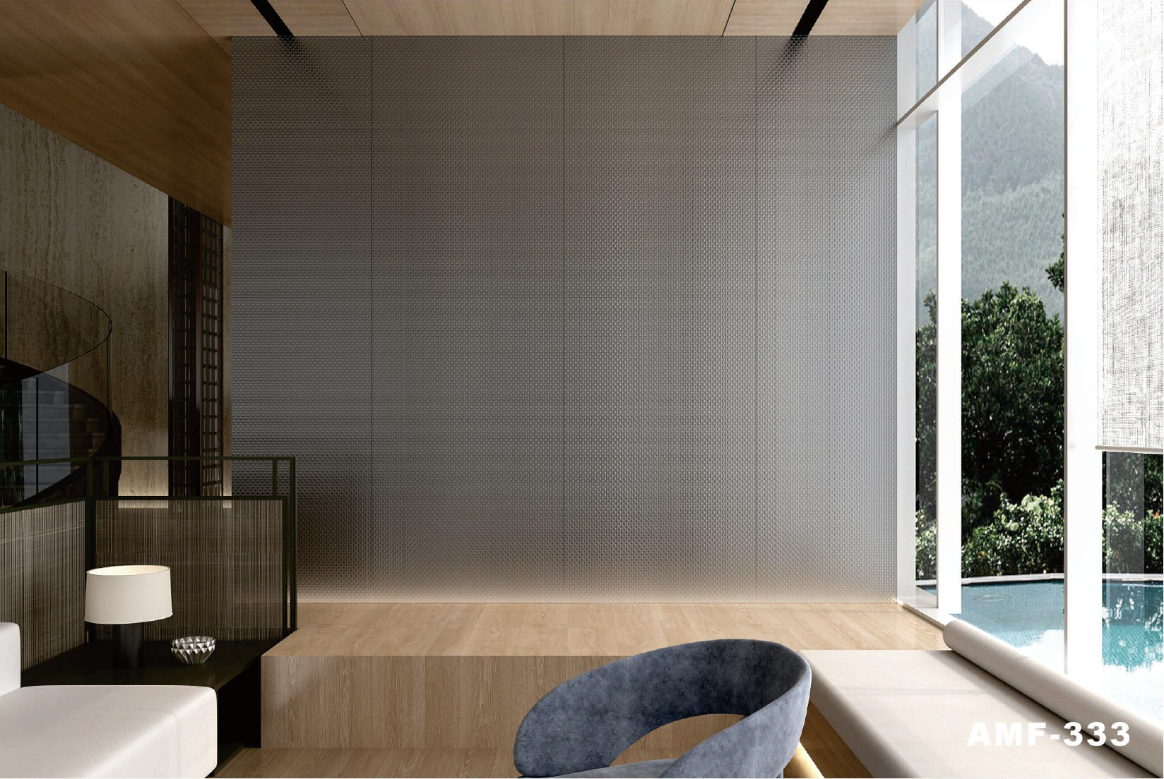 Grid pattern - silver AMF-333